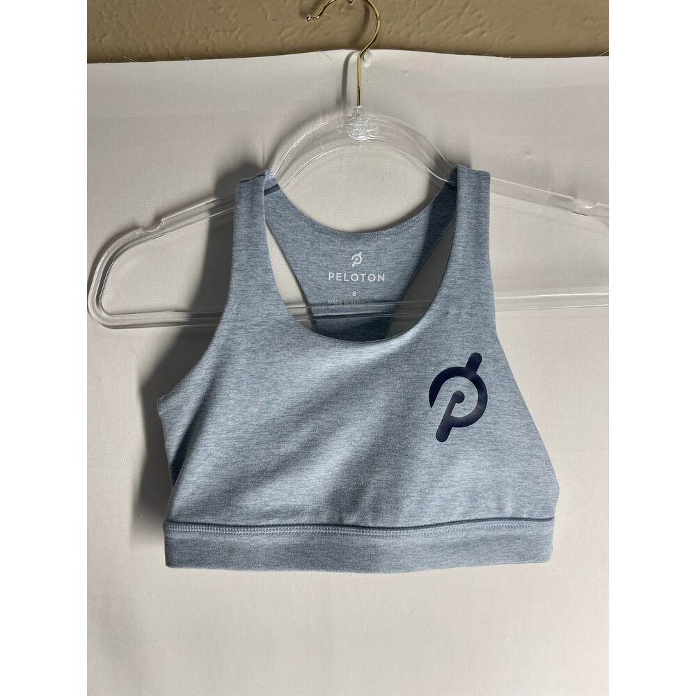 Peloton Blue Embrace Racerback Sports Bra Unlined Women's Size Small